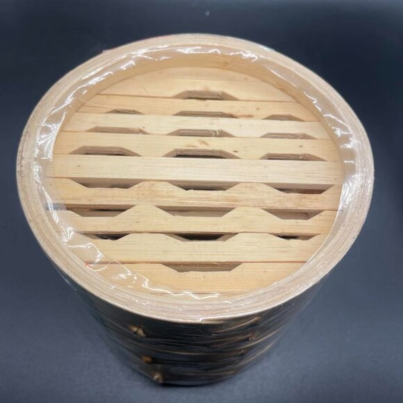 New Sealed 2 Tier 5 inch Bamboo Steamer Dim Sum Set - Picture 4 of 5